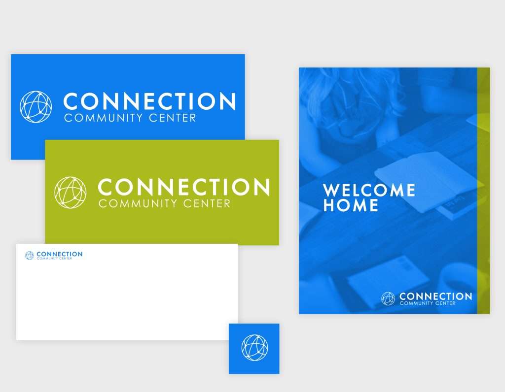 Connection Community Center Brand Mockup for a New Church Plant