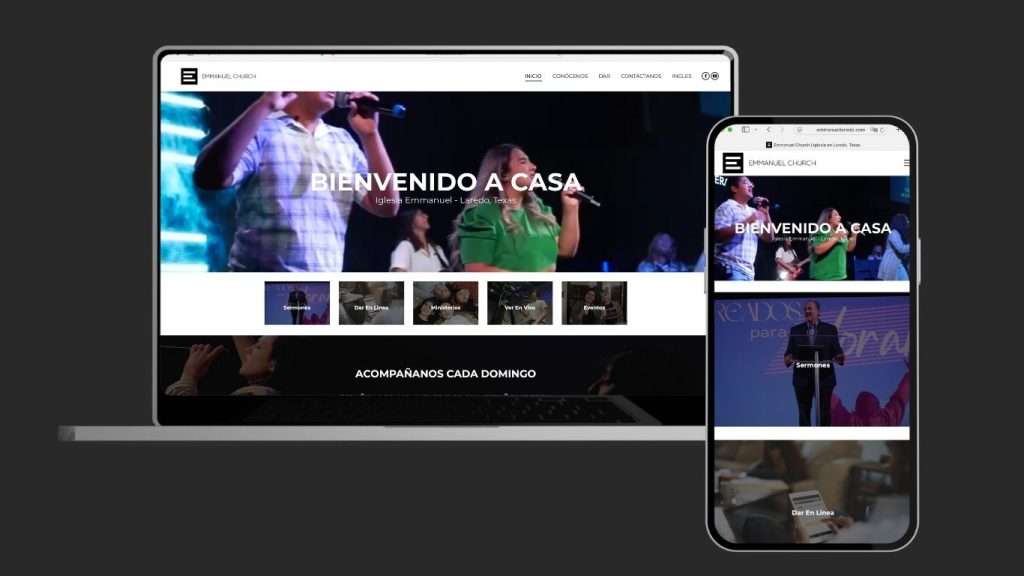 Emanuel Church Laredo Website Mockup
