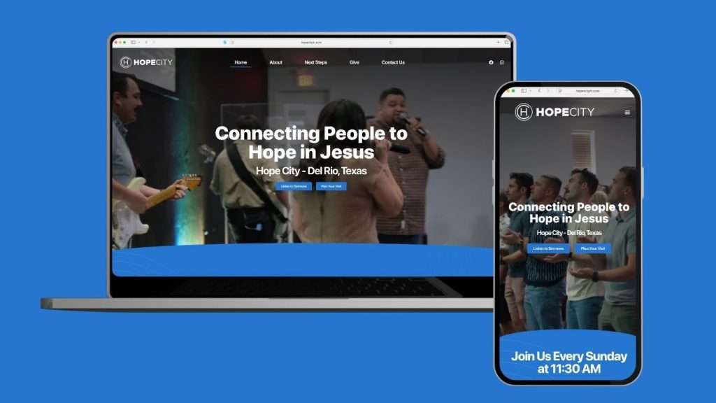 Hope City Del Rio Website Mockup