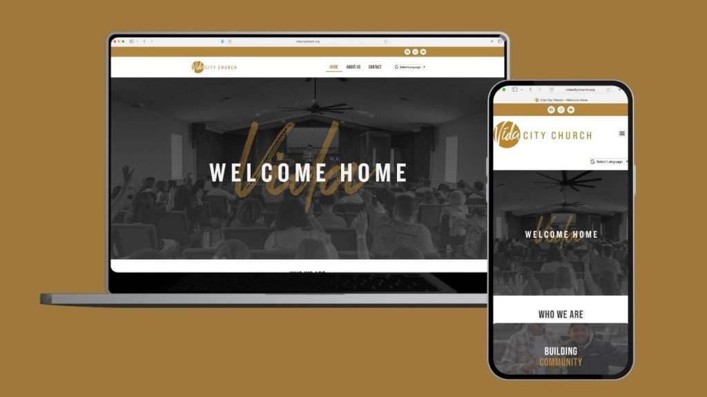 Vida City Church Website Mockup